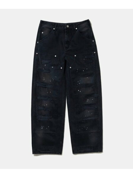Universal Style Wear/ユニバーサルスタイルウェア Damage double knee pants (MENS) GSC MENS SELECT ゴースローキャラバン パンツ その他のパンツ ブラック ベージュ【送料無料】[Rakuten Fashion]