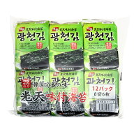 韓国味付け海苔 光天カット 9切6枚×12袋
