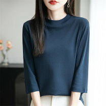 楽天市場】七分袖 tシャツ（カラーネイビー）（トップス｜レディース 