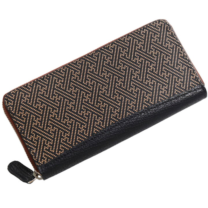 楽天市場】【開運クーポン】印伝 長財布 日本製 ラウンドファスナー 本 