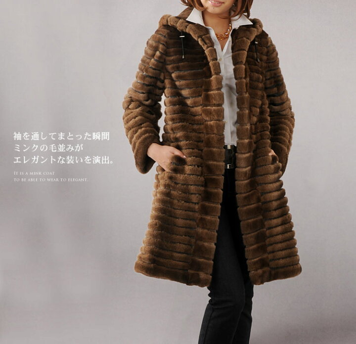 楽天市場】KOPENHAGEN FUR デミバフ ミンク ＆ ラム スキン コート 