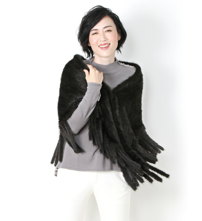 楽天市場】【19%OFFクーポン!】ミンク ストール レディース 編み込み  