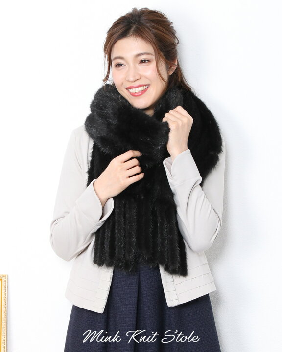 楽天市場】【クーポン有!!】ミンク ファー ストール 編み込み 30cm幅  