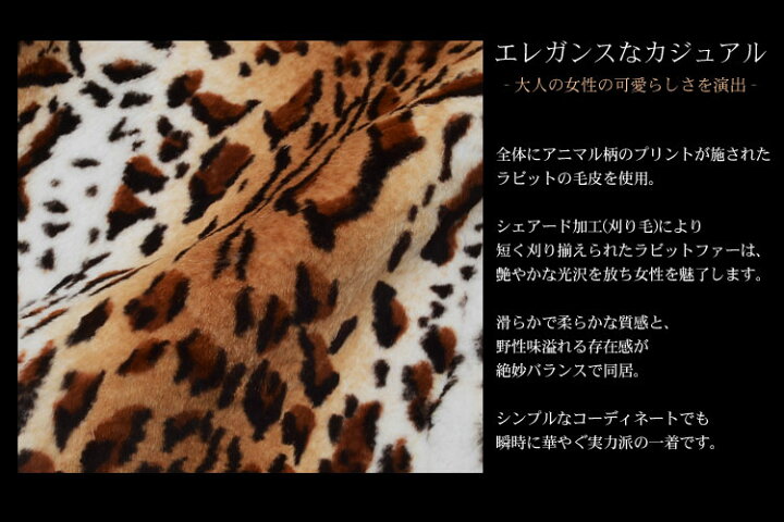 楽天市場】ラビット ジャケット アニマルプリント アウター ヒョウ柄 