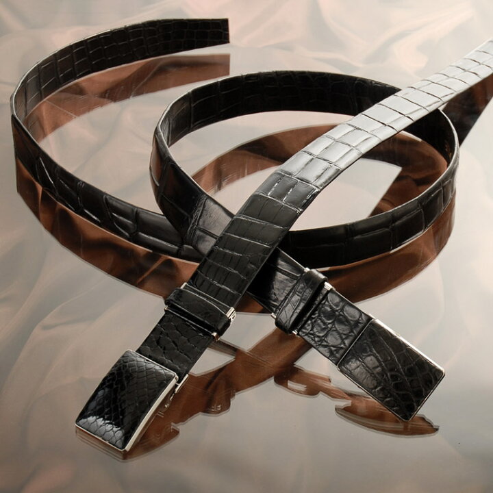 楽天市場】日本製 クロコダイル ベルト 本無双 バックルタイプ メンズ  