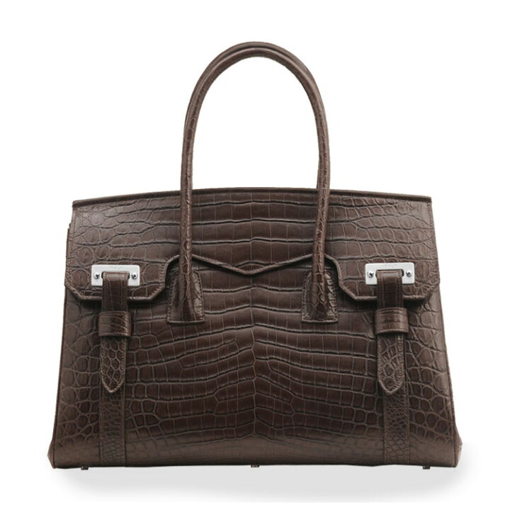 楽天市場】【1点限り】 クロコダイル マット ハンドバッグ センター  