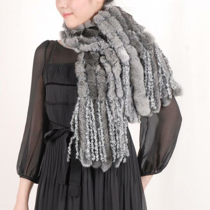 楽天市場】【19%OFFクーポン!】ナチュラルチンチラ＆ニット編み込み  