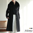 【10%offクーポン】カシミヤ コート レディース カシミヤ100% ロング フォックス ファー 付き 比翼仕立て 100cm ブランド Filomo フォーマル カシミヤコート ロングコート 冬 秋冬 上品 ブラック 大きいサイズ 30代 40代 50代 ギフト プレゼント 6F (4370r)