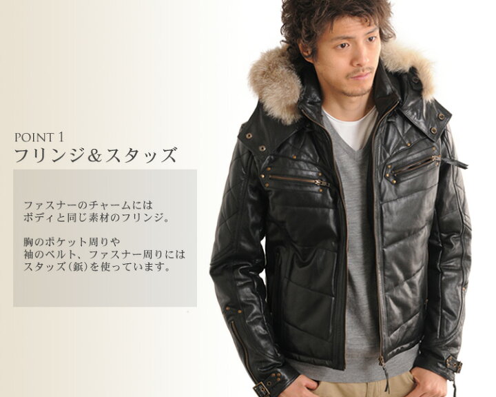 楽天市場】【10％クーポン】バッファロー レザー ライダースジャケット 