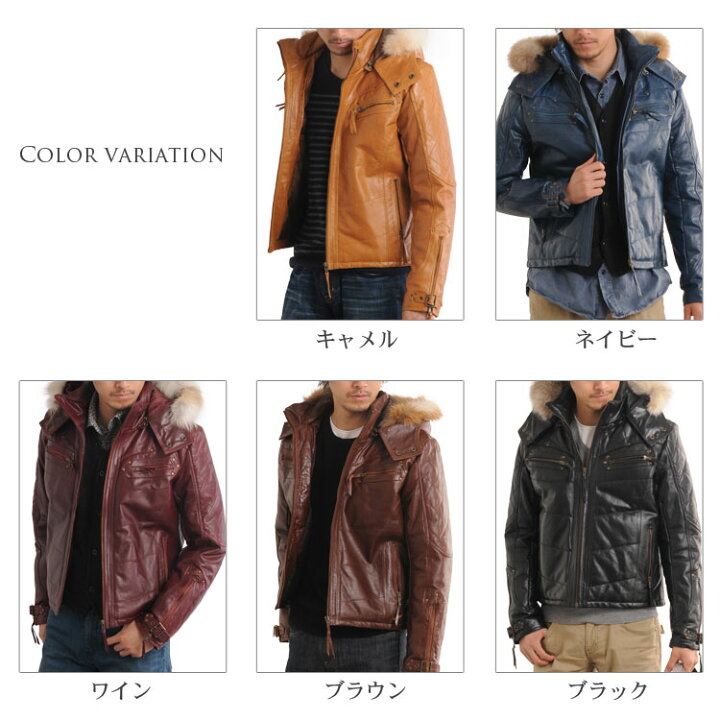楽天市場】【10％クーポン】バッファロー レザー ライダースジャケット 