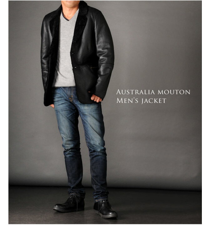 楽天市場 オーストラリア ムートン ジャケット テーラーカラー Wフェイス ムートンコート メンズ 毛皮 羊革 アウター メンズジャケット メンズコート ギフト プレゼント ギフト Zf r 三京商会 Sankyo Shokai