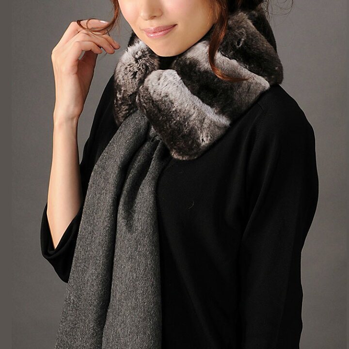 楽天市場】【19%OFFクーポン!】チンチラ ファー マフラー 通し  