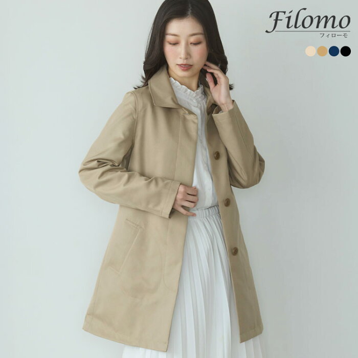 スプリングコート ステンカラー コート レディース 弱はっ水 Filomo 春 アウター 大きいサイズ 小さいサイズ 秋 春 ギフト r の商品詳細 日本の通販ショッピングサイトの代理購入 From Japan