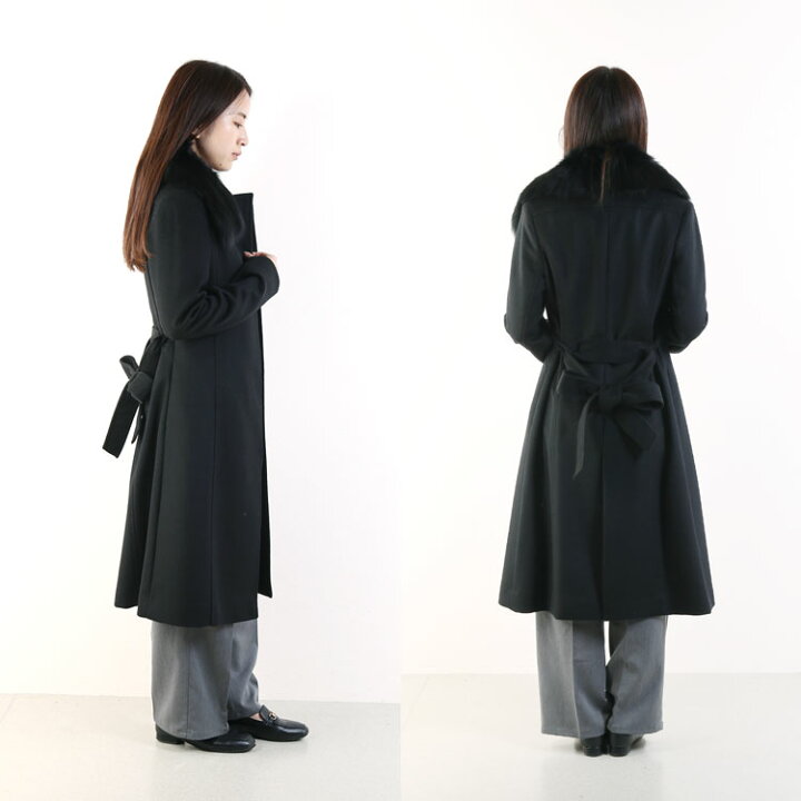 楽天市場】カシミヤ 100％ ダブル ロング コート ブルーフォックス  