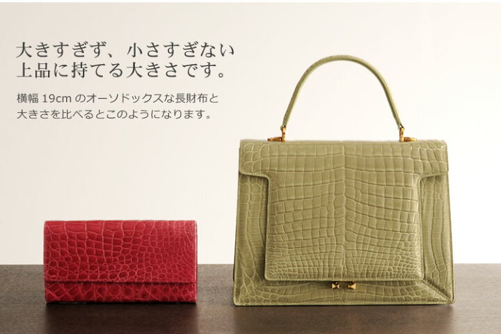 楽天市場】クロコダイル ハンドバッグ シャイニング 加工//2WAY  