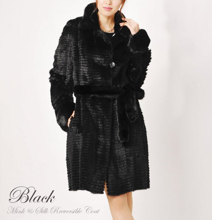 楽天市場】【40%OFFクーポン!】シルク100% ミンク リバーシブル ロング  