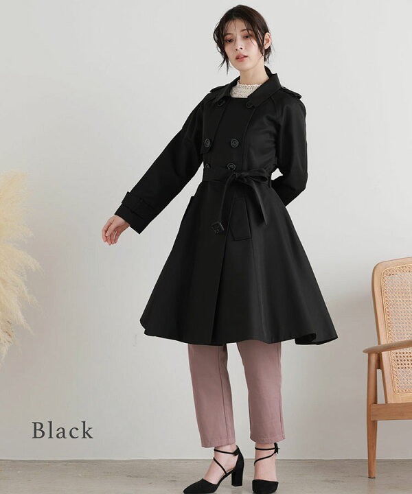 楽天市場】フレア トレンチコート レディース 秋 春 弱撥水 Filomo 7号  