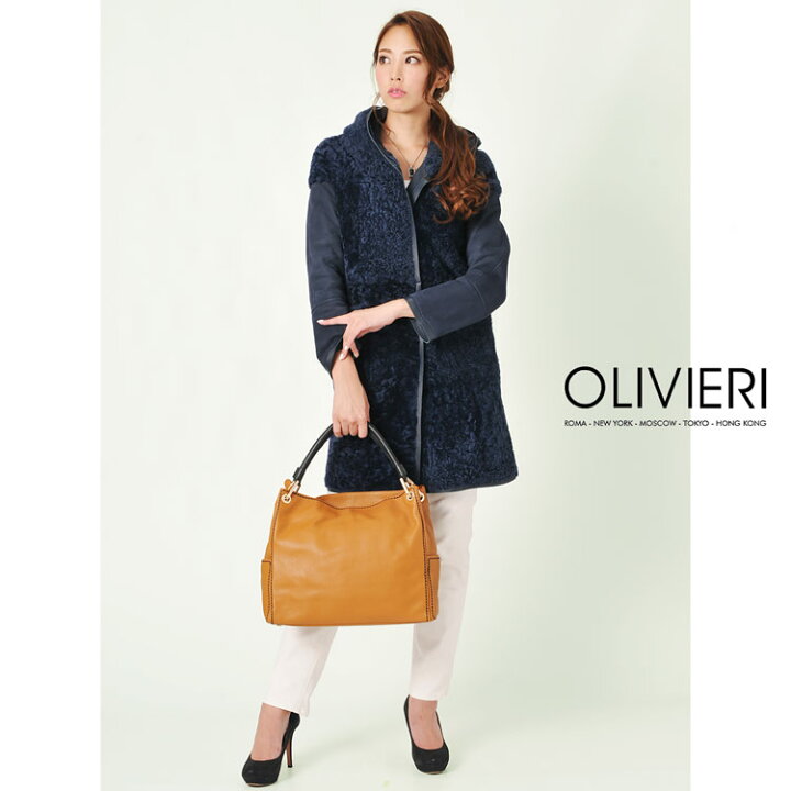 楽天市場】OLIVIERI/オリヴィエリ シェアード ムートン ロング コート 