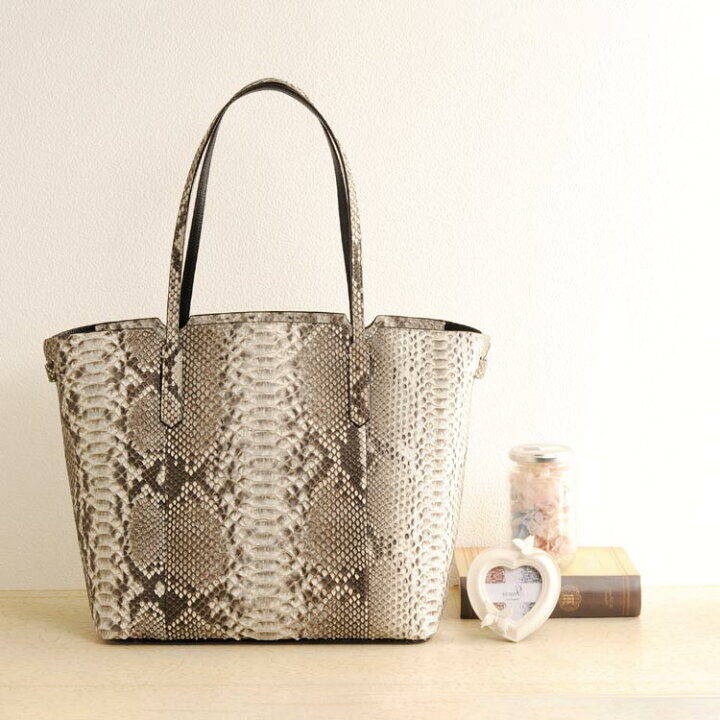 楽天市場】ダイヤモンド パイソン トートバッグ 大きめ HALEINE  