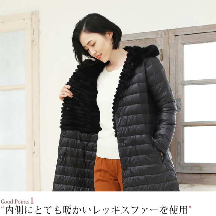 楽天市場】ダウンコート レディース ダウン80% リバーシブル レッキス  