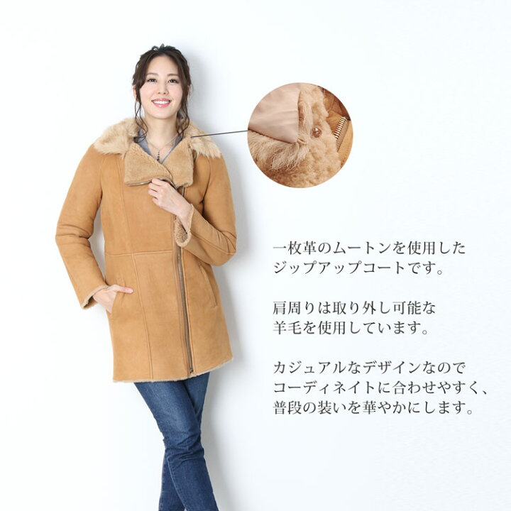 楽天市場】【39%OFFクーポン!】【1点限り】 ムートン Wフェイス ジップ 