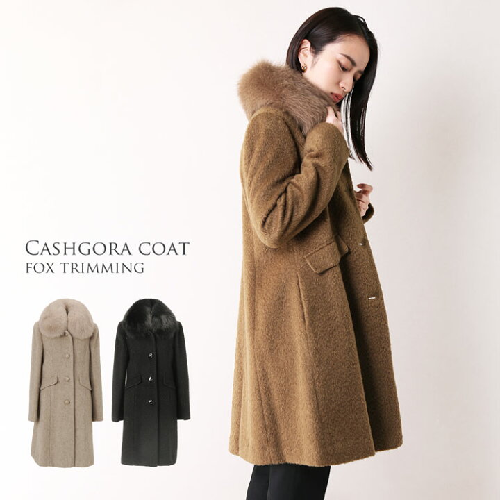 楽天市場】【クーポン対象】コート レディース フォックスファー付き  