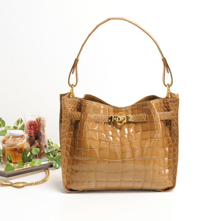 楽天市場】日本製 クロコダイル ワンショルダーバッグ シャイニング 