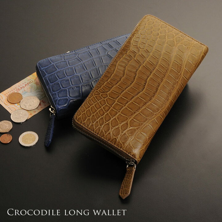 楽天市場】【スーパーSALE】クロコダイル 長財布 レディース ラウンド  