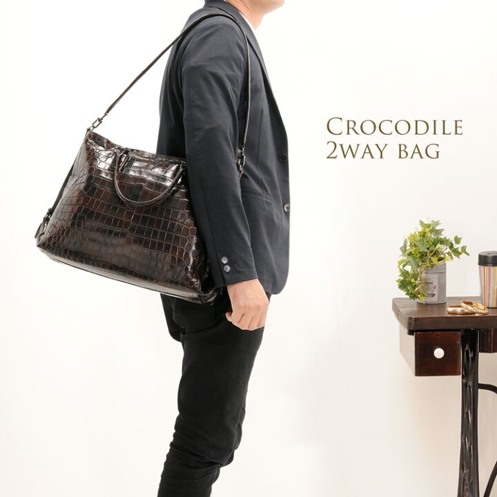 楽天市場】【スーパーSALE】クロコダイル バッグ トートバッグ メンズ  