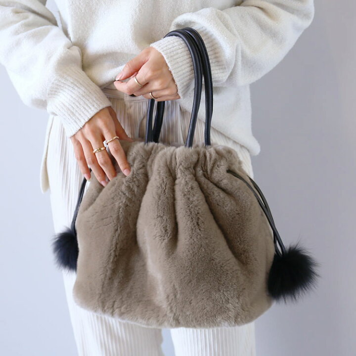 楽天市場】【最大10%offクーポン】レッキス ファーバッグ 巾着  