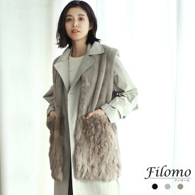 楽天市場 ファー ベスト ロングの通販