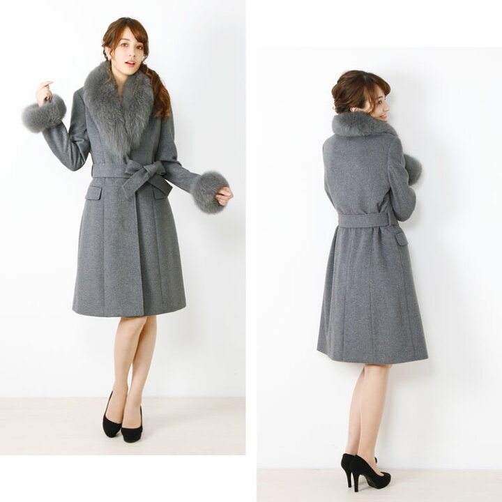 楽天市場】カシミヤ ブレンド ウール ロング コート レディース Filomo  