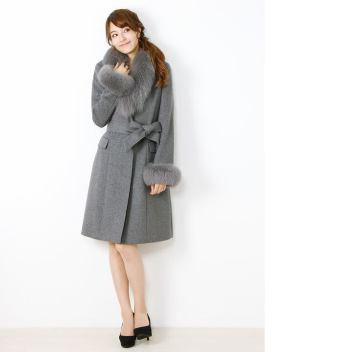 楽天市場】カシミヤ ブレンド ウール ロング コート レディース Filomo  