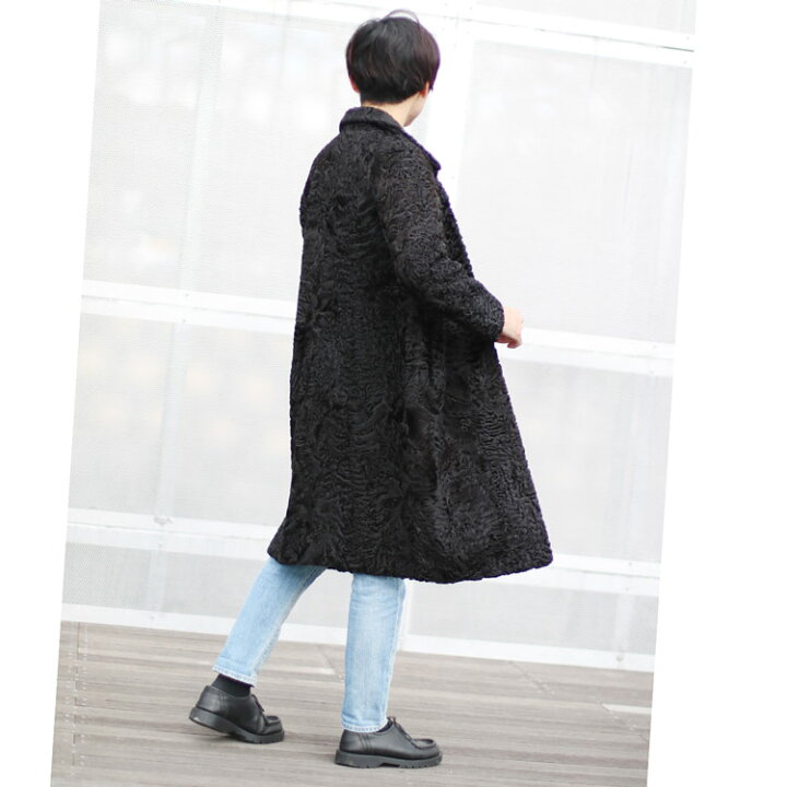 楽天市場】【30％OFF！】ファー コート メンズ カラクル ラム ロング 