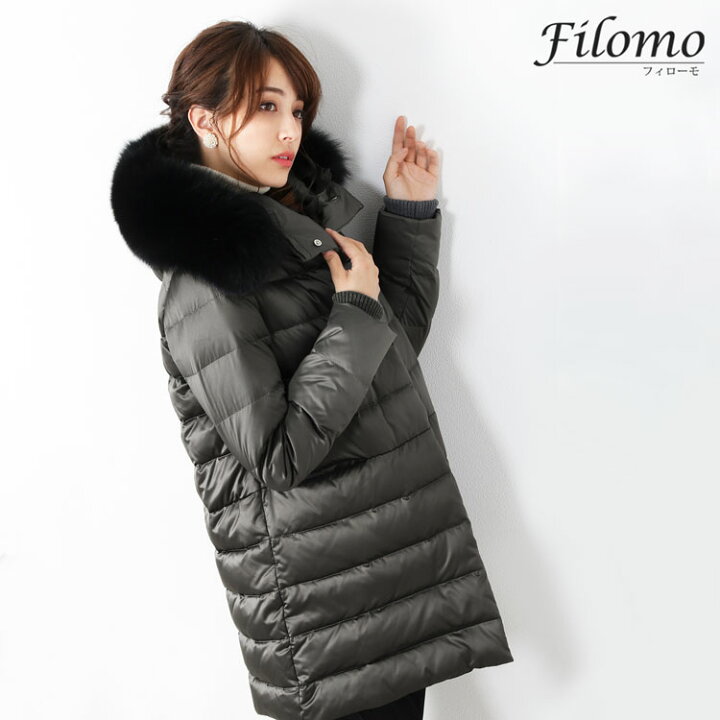 楽天市場 5 Offクーポン対象 ダウンコート レディース 暖かい ファー トリミング ダウン 90 大きいサイズ フード付き フォックス ライトグリーン ダークグレー ブラック M L Ll 冬 アウター ギフト レビュープレゼント対象 6f r 三京商会