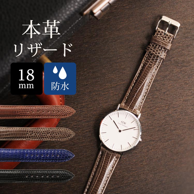 楽天市場】腕時計ベルト メンズ リザード 革 18mm バンド 時計 時計 