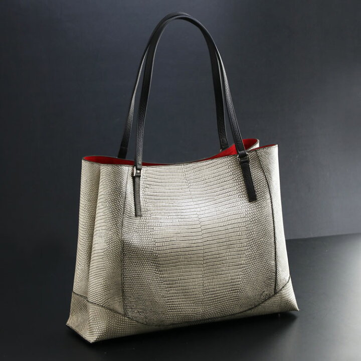 楽天市場】【5％OFFクーポン】リザード 本革 トートバッグ レディース  