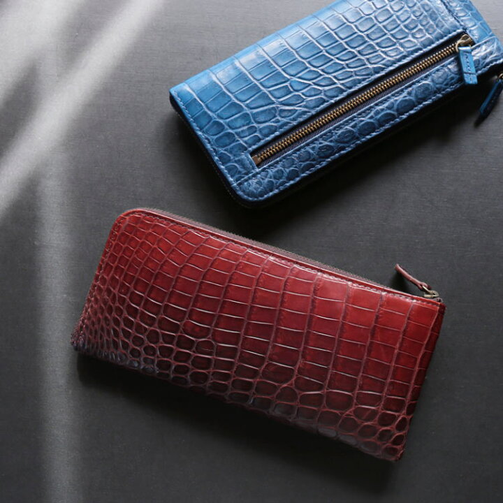 楽天市場】【10%OFFクーポン対象】クロコダイル 長財布 薄い L字  