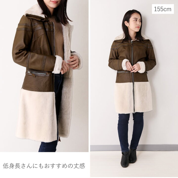 楽天市場】【クーポン対象!】ムートン コート Wフェイス ファー  