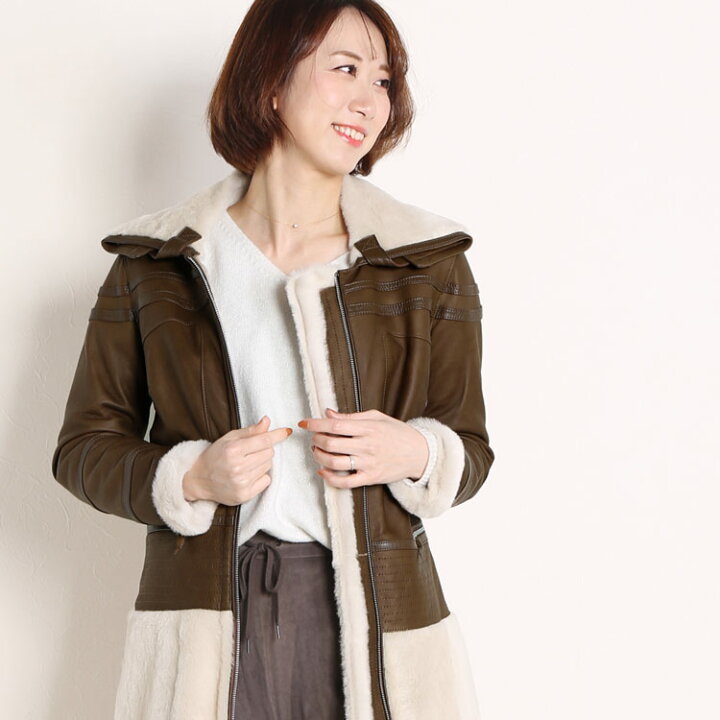 楽天市場】【クーポン対象!】ムートン コート Wフェイス ファー  