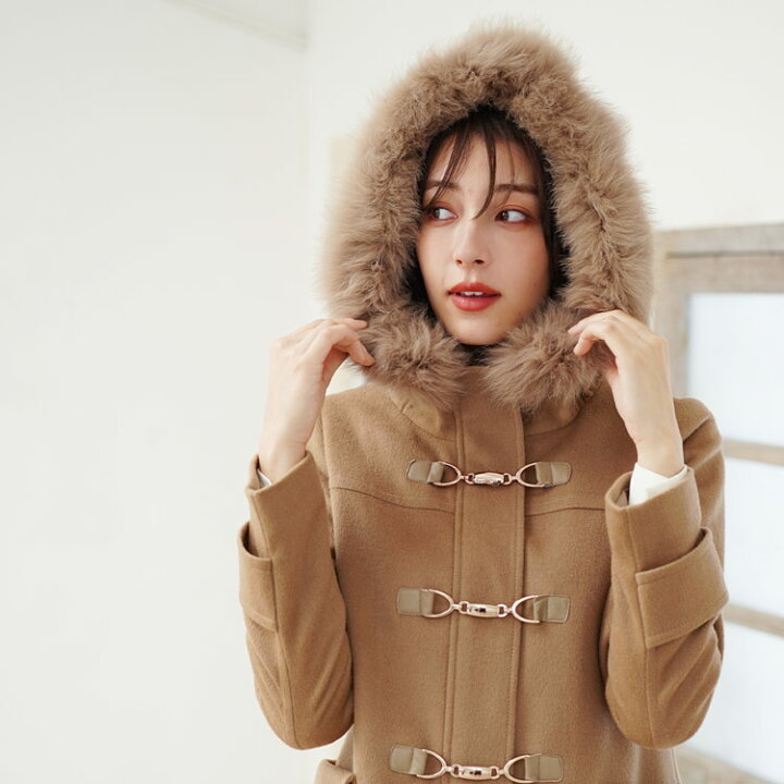 楽天市場】ダッフル コート レディース カシミヤ ブレンド 冬 ウール  