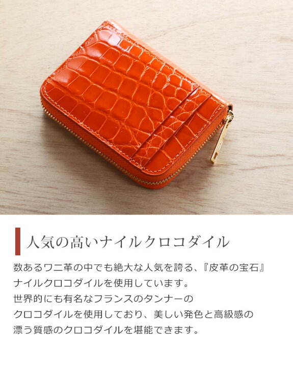 楽天市場】HALEINE クロコダイル カードケース 本革 メンズ じゃばら 