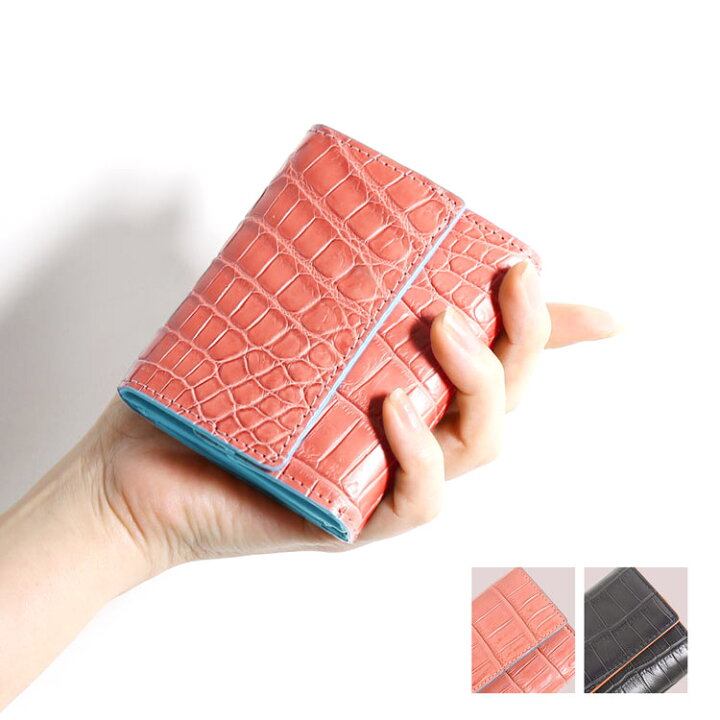 楽天市場】【期間限定価格】ミニ財布 クロコダイル マット レディース 