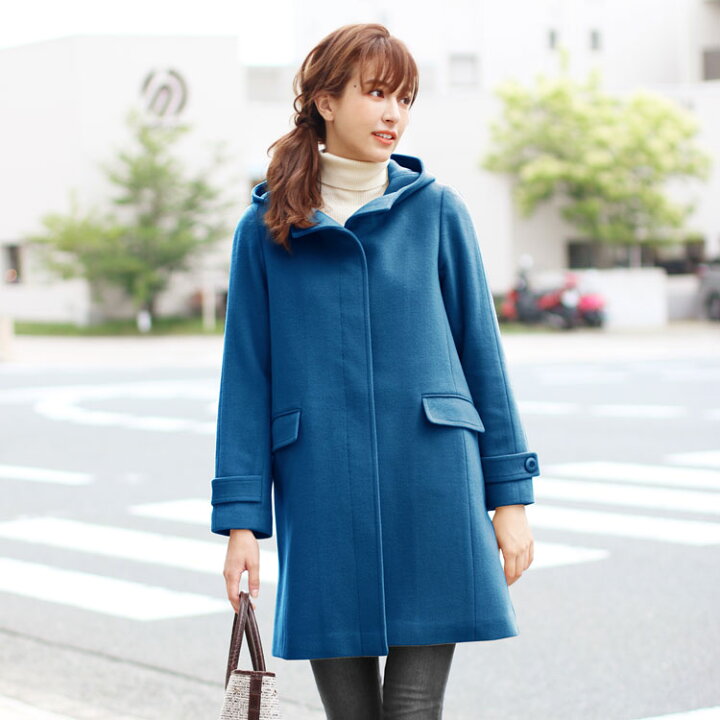 楽天市場】フード付き コート ウール カシミヤ混 レディース ブランド  