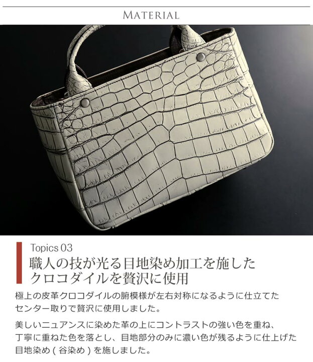 楽天市場】クロコダイル ミニ ハンドバッグ 日本製 レディース 2WAY  