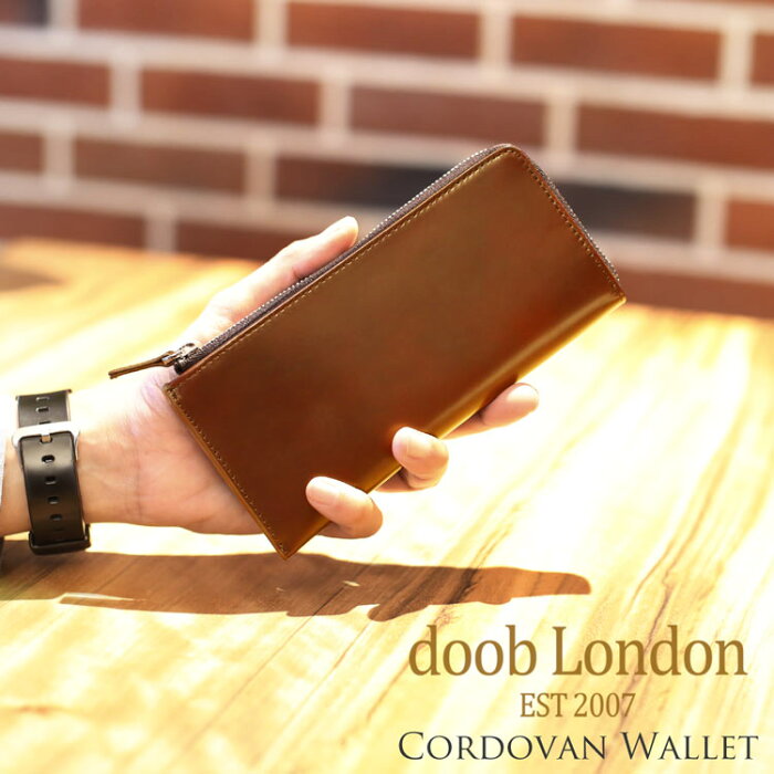 コードバン 長財布 日本製 メンズ コンパクト 財布 L字ファスナー Doob London 馬革 レザー 本革 リアルレザー コンパクト財布 小さい 財布 シンプル ブランド プレゼント ギフト 普段使い 父の日 クリスマス Mens 1r の商品詳細 日本の通販ショッピング