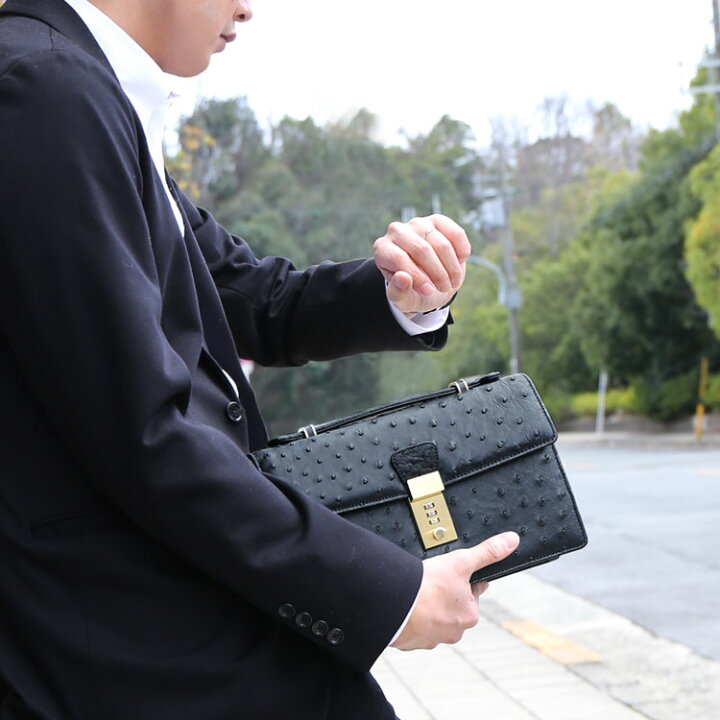 楽天市場】オーストリッチ メンズ セカンドバッグ ダイヤルロック式  