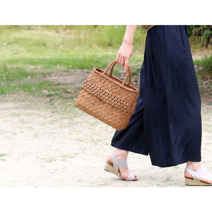 楽天市場】山葡萄 かごバッグ バッグ かご 籠 六角花編み 六角 花編み  