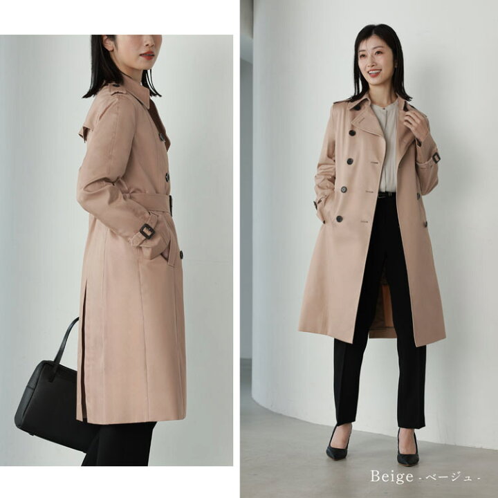 楽天市場】ロングトレンチコート 100cm丈 キルティング ライナー付 