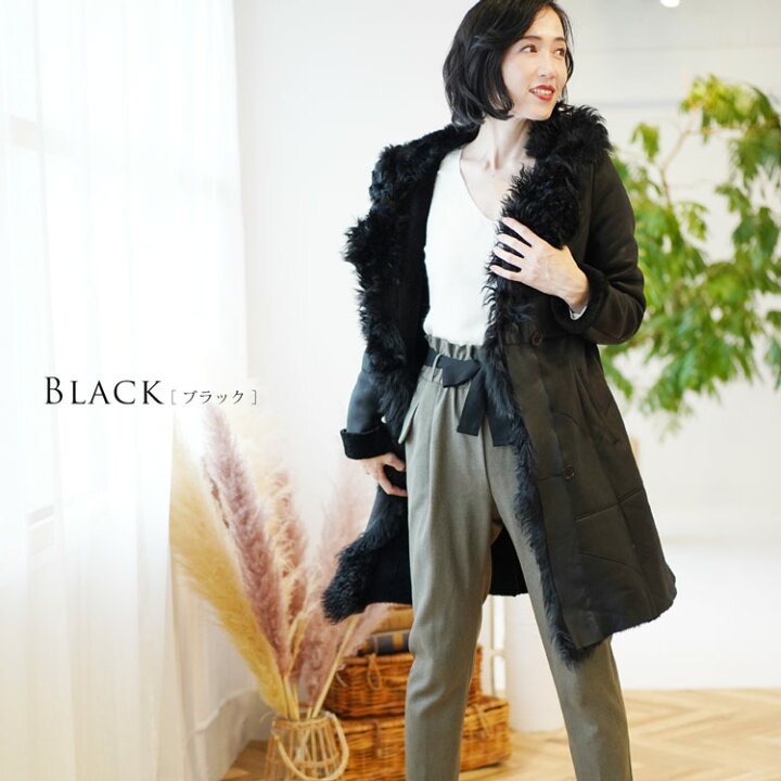 楽天市場】【クーポン対象】ムートンコート レディース 冬 フード付き  